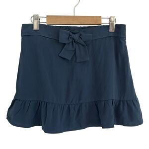 5/$25 Crown of Hearts Girl's Ruffle Bow Tie Mini Skirt Pull On Navy Large NEW